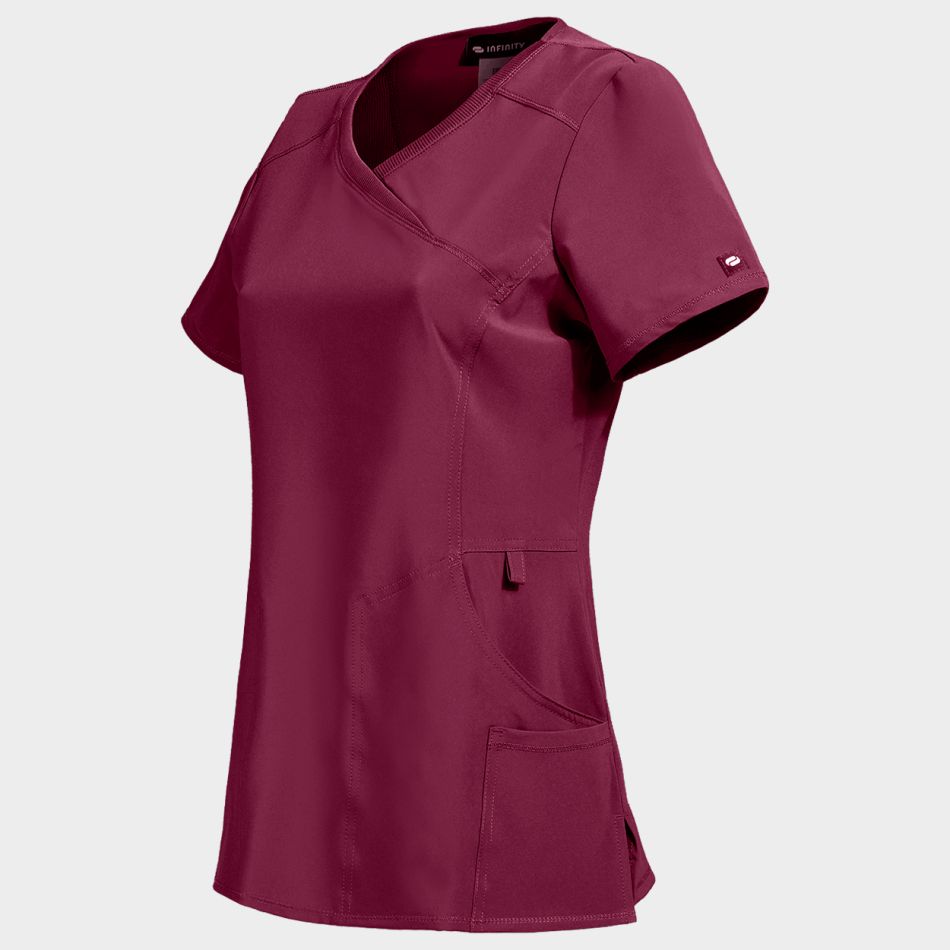 Дамска медицинска туника CHEROKEE WRAP BORDEAUX CKE2625A - Image 3