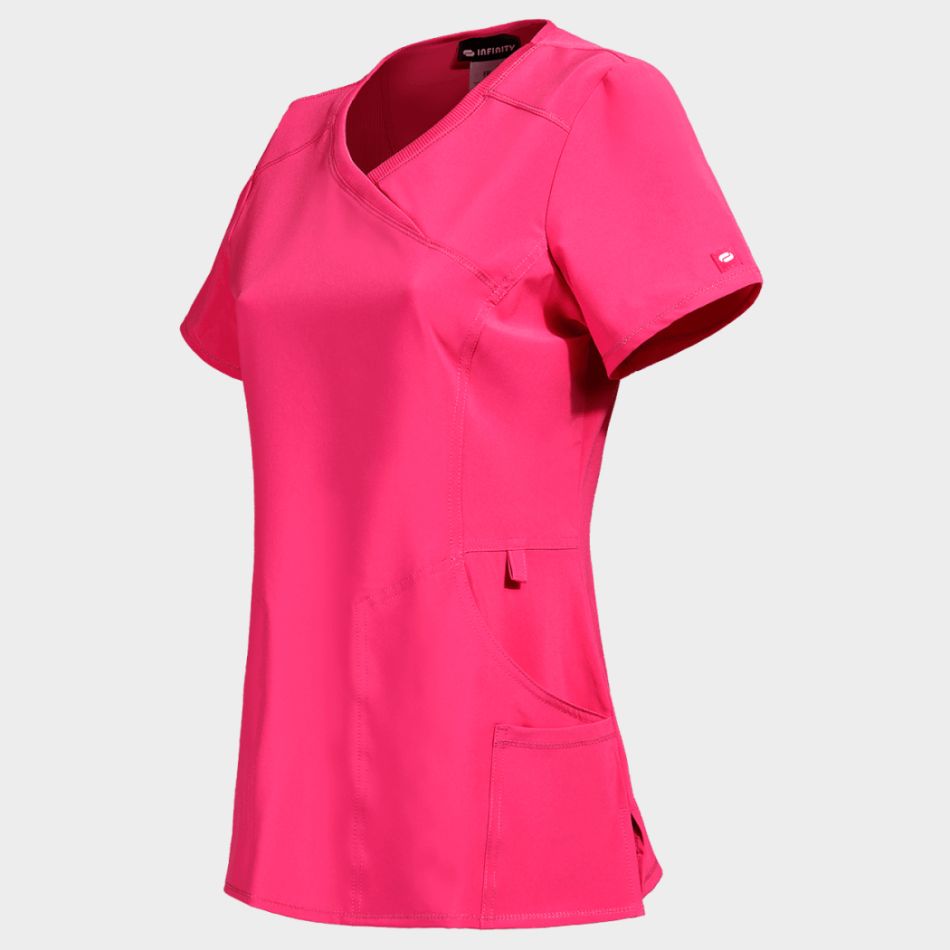 Дамска медицинска туника CHEROKEE WRAP PINK CKE2625A - Image 3