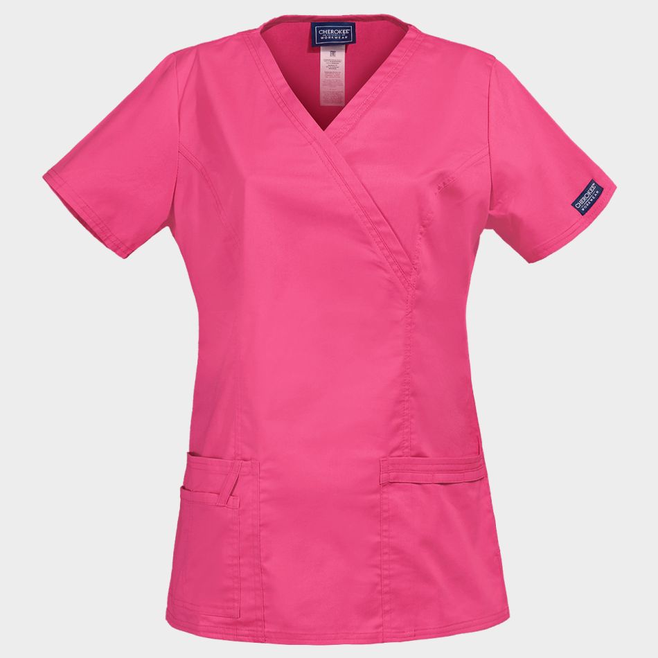 Дамска медицинска туника CHEROKEE WRAP PINK WWE4728