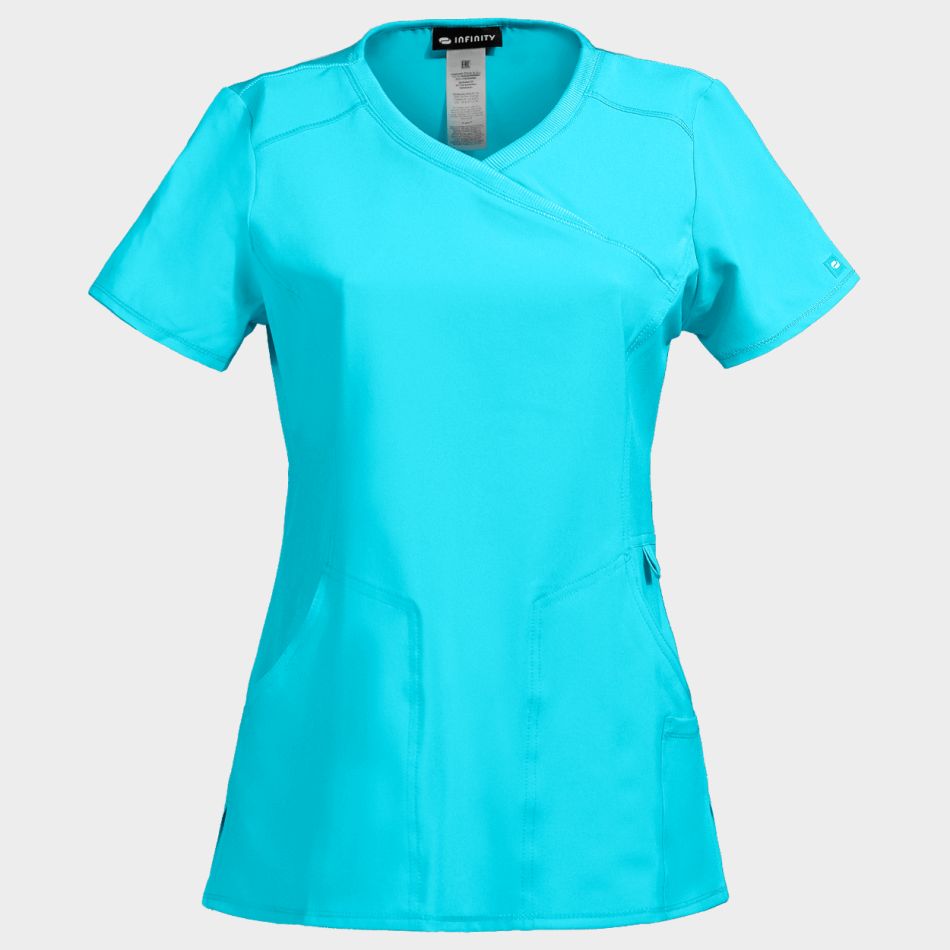 Дамска медицинска туника CHEROKEE WRAP TURQUOISE CKE2625A