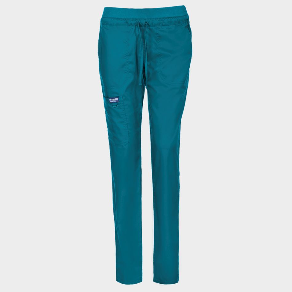 Дамски медицински панталон CHEROKEE MR TAPERED PETROL WWE105