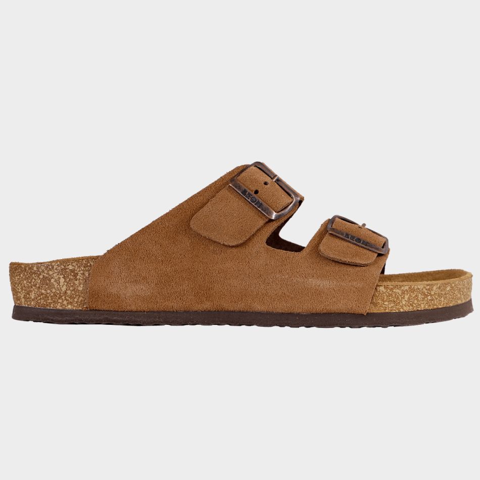 Мъжки чехли LEON MAN BROWN SUEDE - Image 2