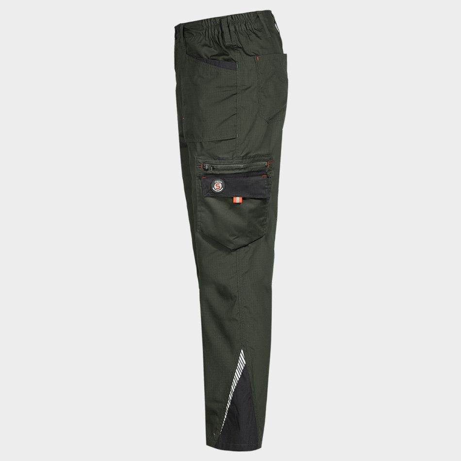 Работен панталон PRISMA LIGHT STRETCH OLIVE/BLACK - Image 3