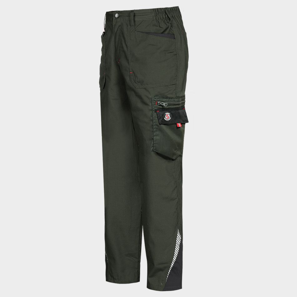 Работен панталон PRISMA LIGHT STRETCH OLIVE/BLACK - Image 4
