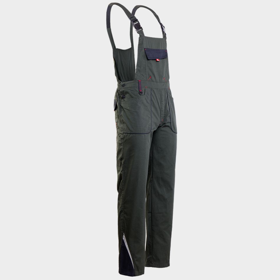 Работен полугащеризон PRISMA SUMMER OLIVE/BLACK - Image 3