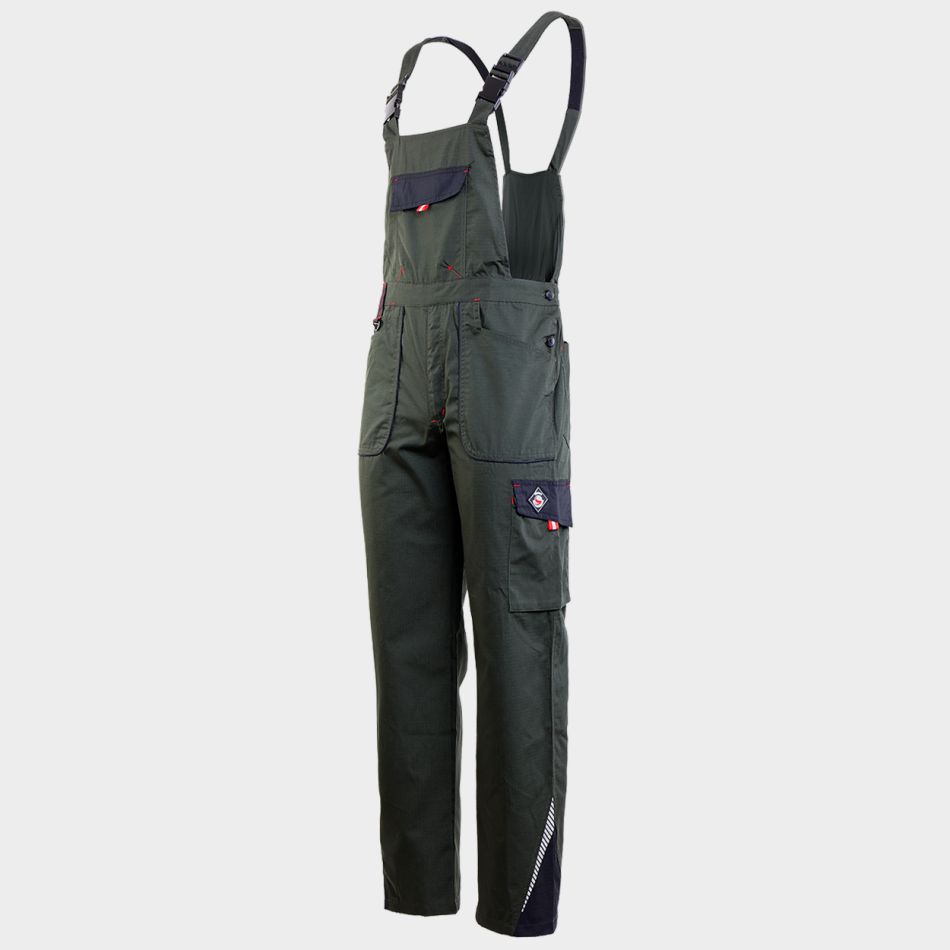 Работен полугащеризон PRISMA SUMMER OLIVE/BLACK - Image 4