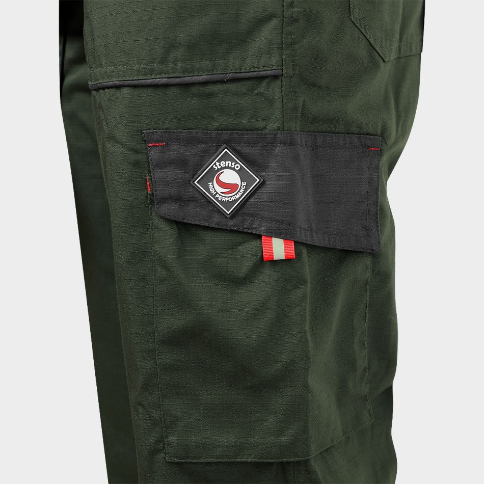 Работен полугащеризон PRISMA SUMMER OLIVE/BLACK - Image 6
