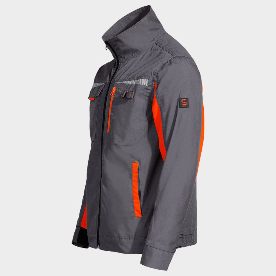Работно яке PRISMA LIGHT STRETCH GREY/ORANGE - Image 3