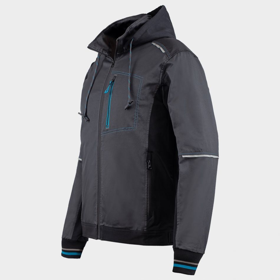 Работно яке REVOLT 4STRETCH GREY/BLACK/PETROL - Image 3