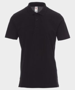 Тениска с яка PAYPER ROME BLACK